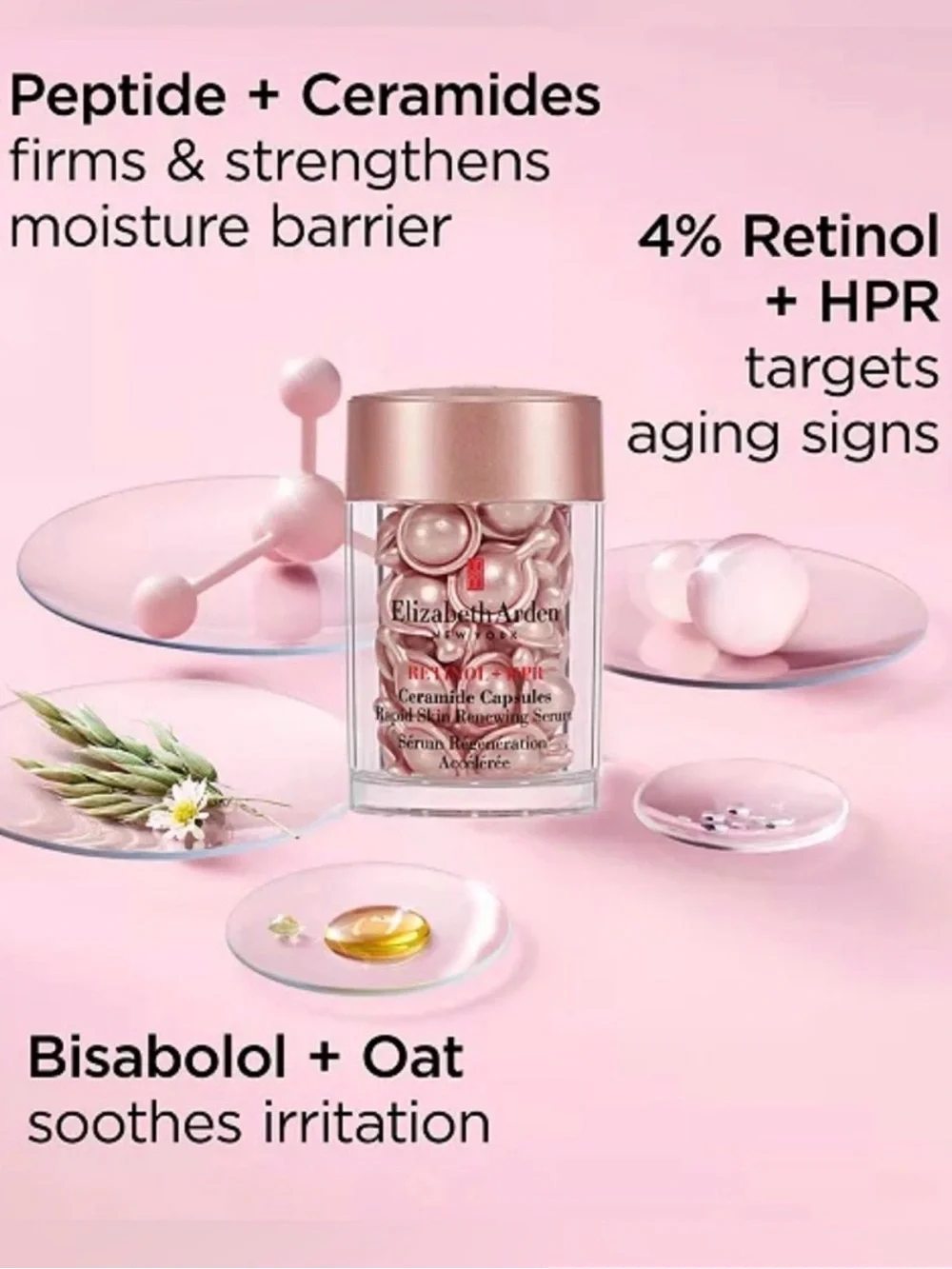 Elizabeth Arden Retinol Ceramide Line Erasing Night Serum Capsules – 30 ct